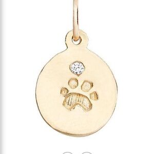 Helen Ficalora Paw print 14k gold pendantt